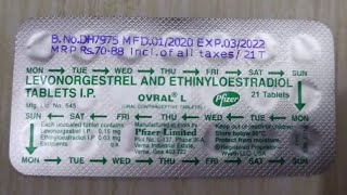 Ovral L Tablet Benifit amp Composition  Levonorgestrel amp Ethinyloestradiol Tablet [upl. by Nnayt]