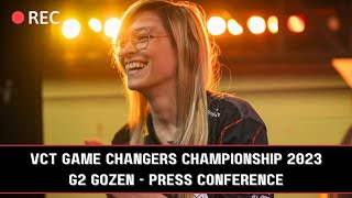 G2 Gozen TL vs G2 VCT Game Changers Championship Press Conference [upl. by Wieche]