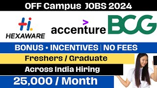 Accenture Off Campus Recruitment 2024  Freshers Jobs  Hexaware jobs  Salary  4LPA [upl. by Einor206]