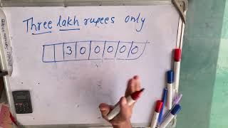 three lakh rupees only cheque कैसे लिखते हैं  3 lakh kitna hota hai  Spelling  Hindi  Rupaye [upl. by Drida]