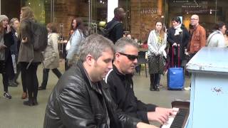 Two Dudes Boogie Woogie St Pancras Station [upl. by Boru]