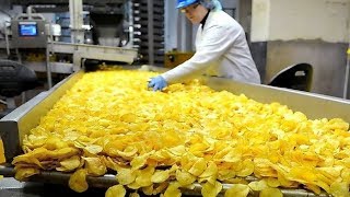 Awesome Automatic Potato Chips Making Machines  Amazing Skills Fast Workers in Food Processing Line [upl. by Yblocaj]