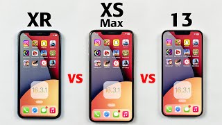 iPhone XR vs XS Max vs iPhone 13 SPEED TEST in 2023 After iOS 1631 Ultimate Real World Speed Test [upl. by Ibson38]