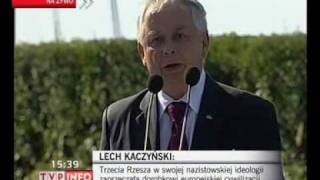 Lech Kaczyński przemawia na Westerplatte 1092009 [upl. by Yngiram]