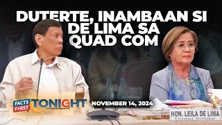 Duterte napikon kay De Lima [upl. by Janeen]