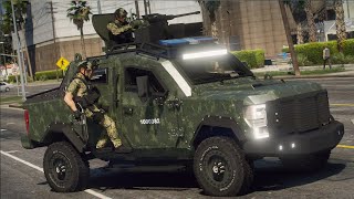 GTA 5 POLICIA  SANDCAT EN ACCIÓN  TOPONES  TheAxelGamer [upl. by Weatherby596]