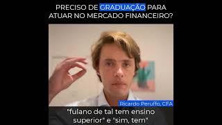 Preciso de alguma graduação para trabalhar no Mercado Financeiro shortsfeed shorts [upl. by Murphy]