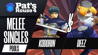 KoDoRiN vs Deez  Pats House 4  Melee Singles Pools [upl. by Favianus342]