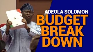 Adeola Solomon Ogun West Brilliant Breakdown Of the Budget [upl. by Leunammi320]