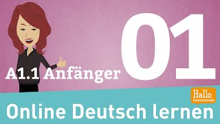 Online Deutsch lernen  A11 Anfänger  sich vorstellen  das Alphabet  die Zahlen  Aussprache [upl. by Ermengarde]