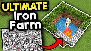 Easiest Iron Farm Minecraft Bedrock 121 [upl. by Logan]