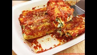 Manicotti with Spinach and Ricotta  Rossellas Cooking with Nonna [upl. by Riba826]