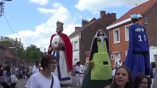 fêtes de Sigebert 2024 défilé  rigodon de géants suivi dun mariage des géants pouchnard et Emilie [upl. by Ginny]