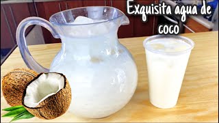 AGUA DE COCO CREMOSITA Y ECONÓMICA pocos ingredientes prepara esta exquisita agua [upl. by Whitnell858]