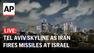 LIVE Tel Aviv skyline after Iran fired missiles at Israel [upl. by Maighdlin794]