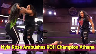 Nyla Rose Ambushes ROH Champion Athena [upl. by Casar]