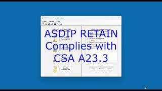 ASDIP RETAIN Complies with CSA A23319 [upl. by Nivert29]