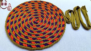 DOORMAT MAKING AT HOME SUPER EASY HOMEMADE DOORMAT IDEA PAYDAN BANANE KA MACRAME KNOTS [upl. by Drud895]