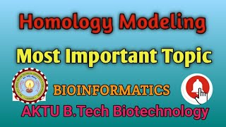 HOMOLOGY MODELLING  BIOINFORMATICS  BTech Biotechnology [upl. by Notelrac]