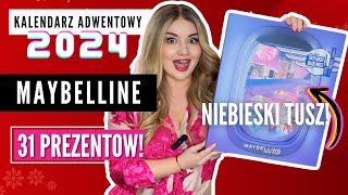 Kalendarz Adwentowy 31 Dni🎁😱 MAYBELLINE 2024 NIEBIESKI testowANKA [upl. by Kcinomod]