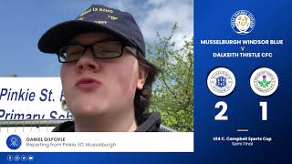 PITCHSIDE REVIEW Musselburgh Windsor Blue v Dalkeith Thistle U14s [upl. by Pass]