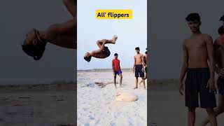 All flippers BACKFLIP challange rajnishflyking shortvideos flip backflip viralvideos parkour [upl. by Lambrecht]