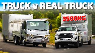 Truck vs Real Truck Isuzu N Series vs Toyota HiLux max payload amp GVM towing test [upl. by Akimrej]