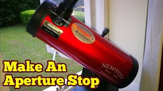 Make OffAxis Aperture Stop For Your Telescope  Skywatcher Heritage 100P Reflector Telescope [upl. by Amikay]