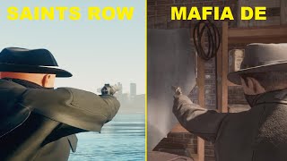 Saints Row Reboot VS Mafia Definitive Edition  Gun Sound Comparison [upl. by Anaoy]