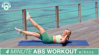 4 MINUTE  Abs Workout w Anna growingannanas [upl. by Marcelia]