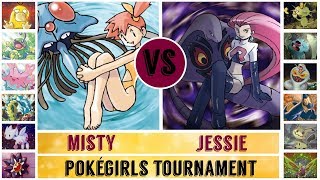 Misty vs Jessie Pokémon SunMoon  Pokégirls Tournament [upl. by Tobe]