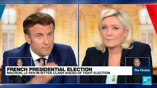 Macron and Le Pen clash on Russia in feisty debate ahead of presidential runoff • FRANCE 24 [upl. by Ahsined]