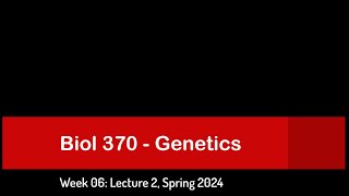 CSULB Spring 2024 Biol 370  Week 6 Lecture 2 [upl. by Assehc349]