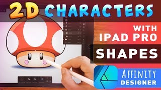 NO DRAW needed 🍄🌻  AFFINITY DESIGNER on IPAD PRO [upl. by Campman]