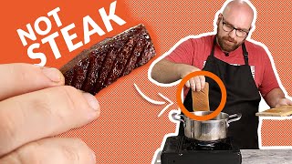 Making INCREDIBLY MEATY VEGAN STEAK From KONJAC [upl. by Ilac]