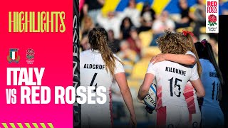 SUPER EIGHT  Red Roses v Italy highlights [upl. by Ssur]