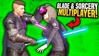 EPIC MULTIPLAYER LIGHTSABER DUELS  Blades and Sorcery VR Mods Star Wars [upl. by Mitman472]