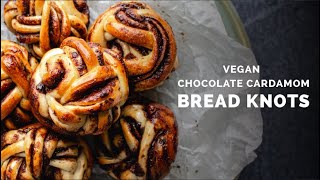 Vegan Chocolate Cardamom Bread Knots  Floured Frame [upl. by Ramberg]