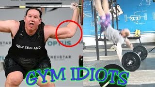 Gym Idiots  Transgender Weightlifter Laurel Hubbards Injury Butterfly Pullup Crash amp More [upl. by Anahgem834]