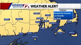 WPRI 12 Weather Alert 102724 Cold Start Monday Fire Weather Potential Continues [upl. by Ludewig]