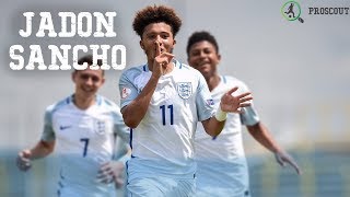 ProScout  Jadon Sancho EURO U17 2017 [upl. by Wojak863]