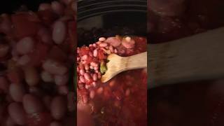 Slow Cooker Red Beans w Polish Sausage Peppers amp Onions Just in Time for Fall slowcooker shorts [upl. by Jethro611]