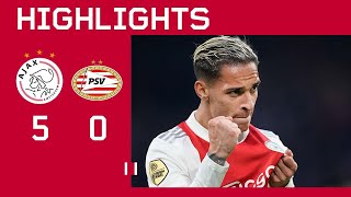 Payback time it was 😎  Highlights Ajax  PSV  Eredivisie [upl. by Haelhsa]