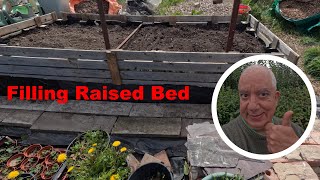 Filling the raised bed  Allotment Gardening Diary for April 2023 Part Two [upl. by Dammahum]