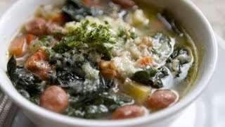 Borlotti Bean and Farro Soup with Kale  Fresh P [upl. by Ydnar]