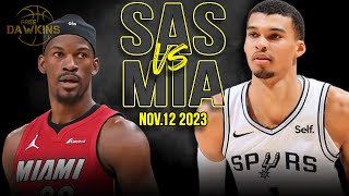 San Antonio Spurs vs Miami Heat Full Game Highlights  Nov 12 2023  FreeDawkins [upl. by Sokul]