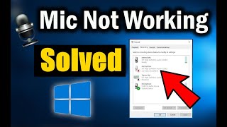 FIX Microphone Not Working on Windows 10  35 mm 3 or 4 Pin [upl. by Etem]