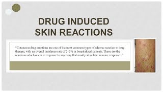 Drug induced skin reactions with types 🏥 [upl. by Lyrret]