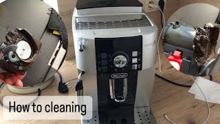 How to clean the grinder in the Delonghi Magnifica S coffee machine [upl. by Edyaw]