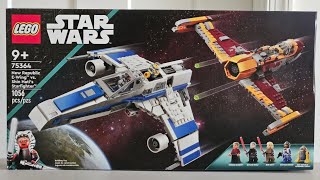 LEGO Star Wars New Republic EWing Vs Shin Hatis Starfighter 75364 REVIEW 2023 [upl. by Afesoj]